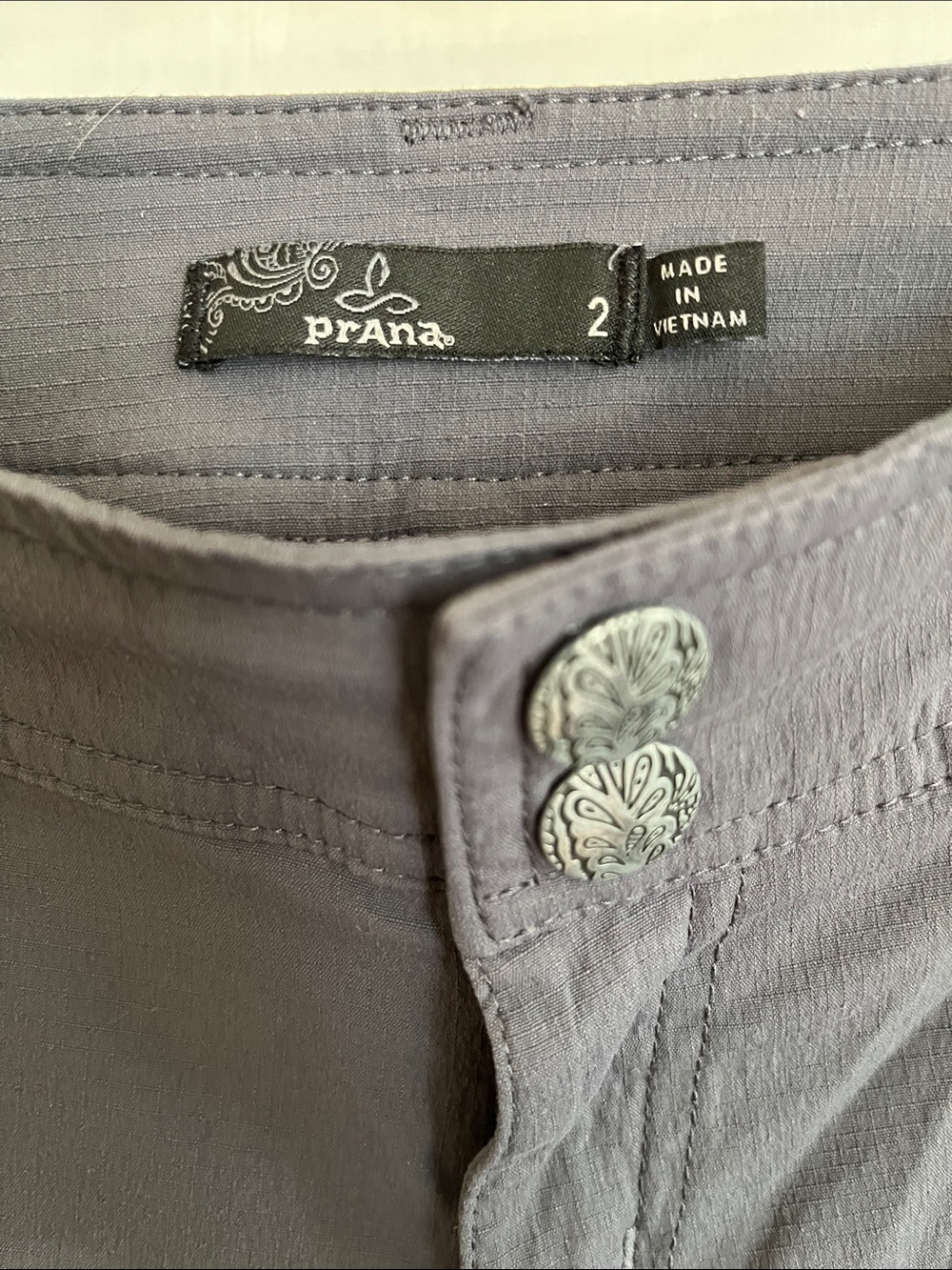Prana Charcoal Hiking Pants with Utility Pockets and Elastic Ankle - Picture 5 of 6